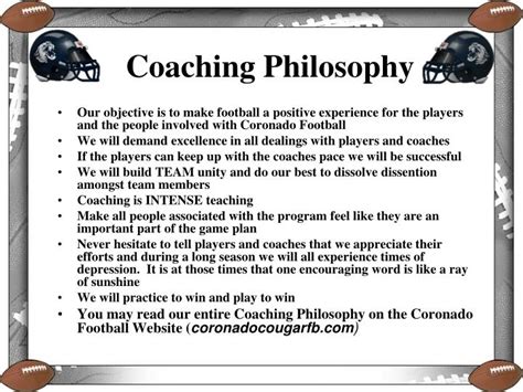 high school coaching philosophy examples.